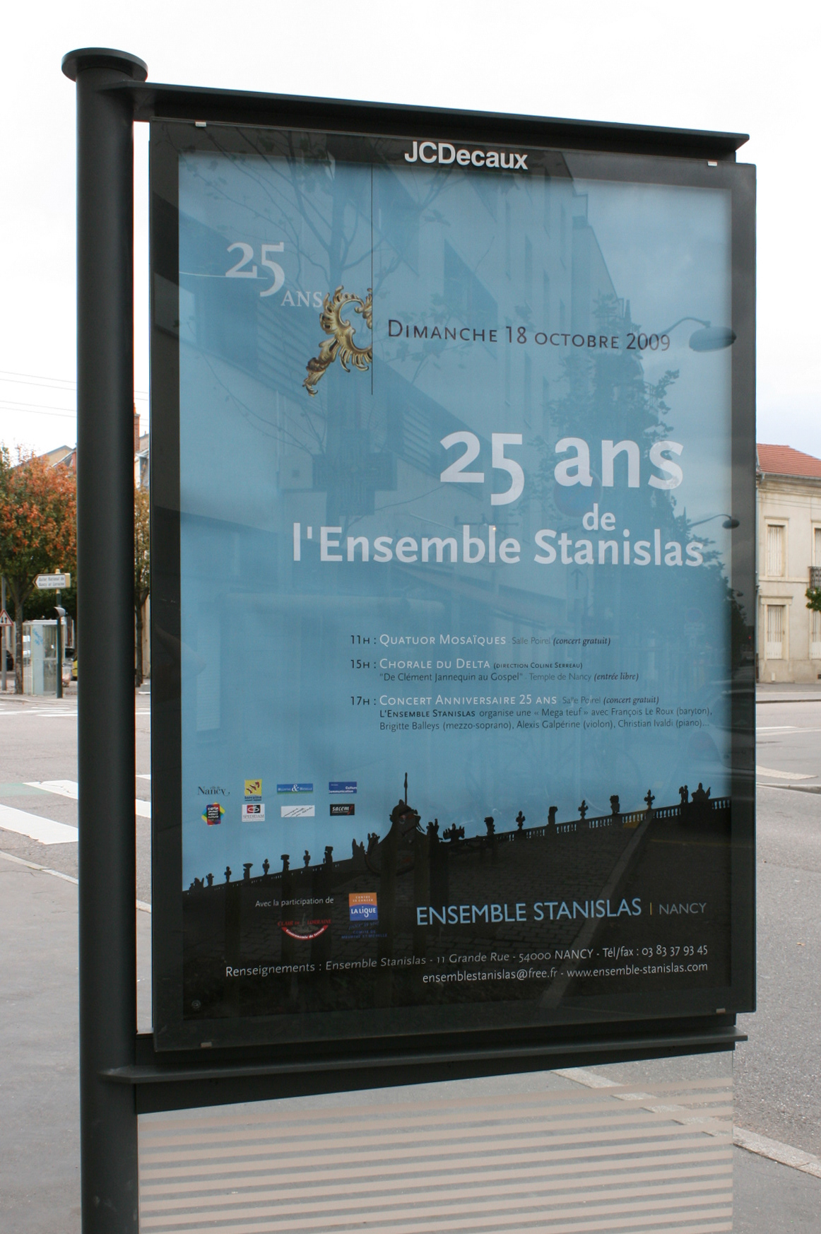 affiche JCDecaux Ensemble Stanislas - Nancy